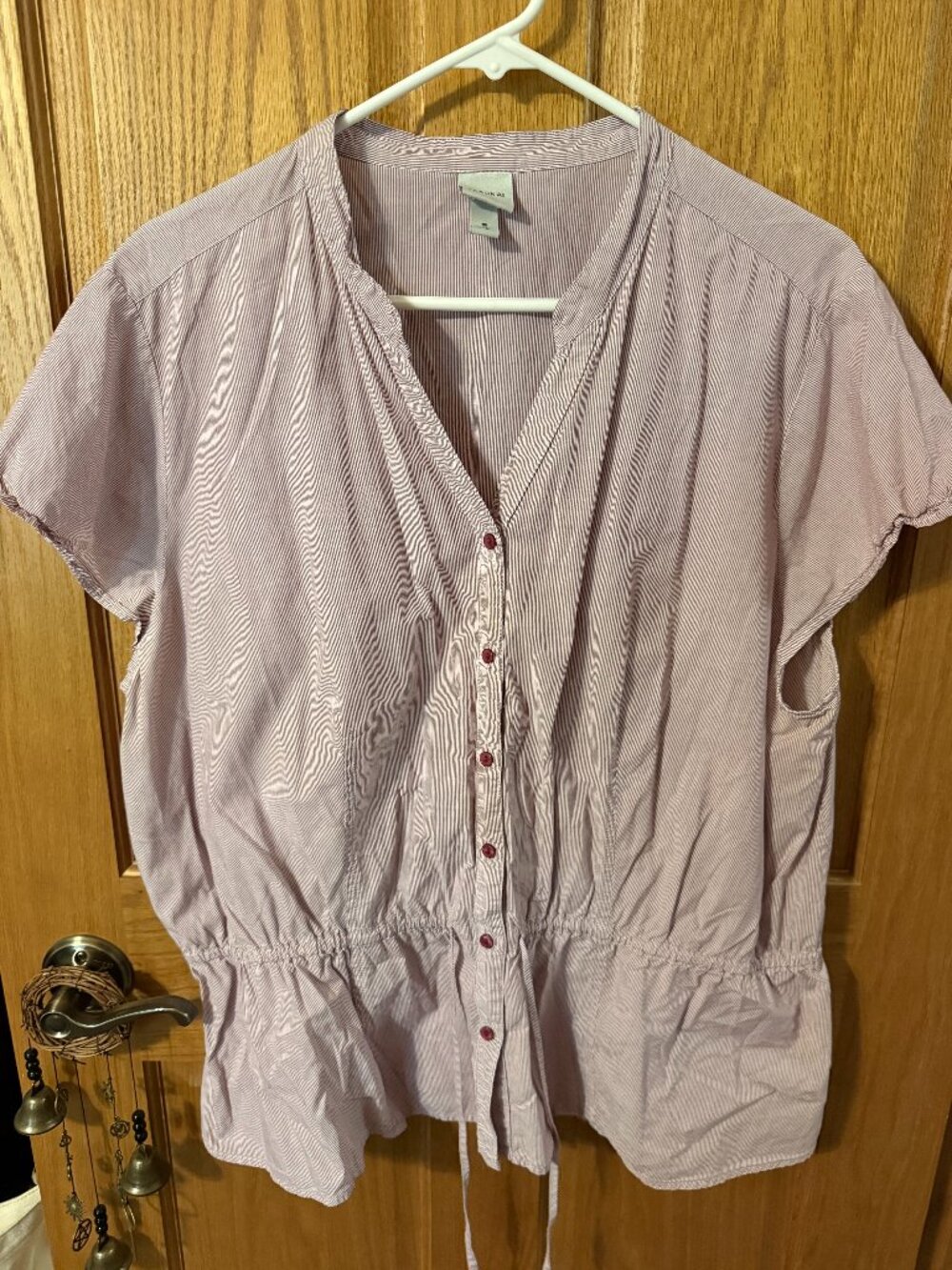 PLUS Women's Cinched Waist Button Down